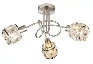 Deckenleuchte Kris in Nickelfarben max. 40 Watt Deckenlampe