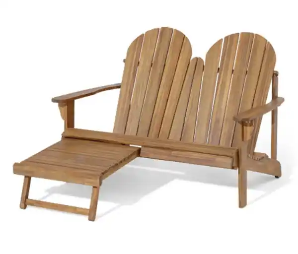 Bild 1 von Doppel Adirondack Relax-Sessel mit ausziehbarer Fußlehne