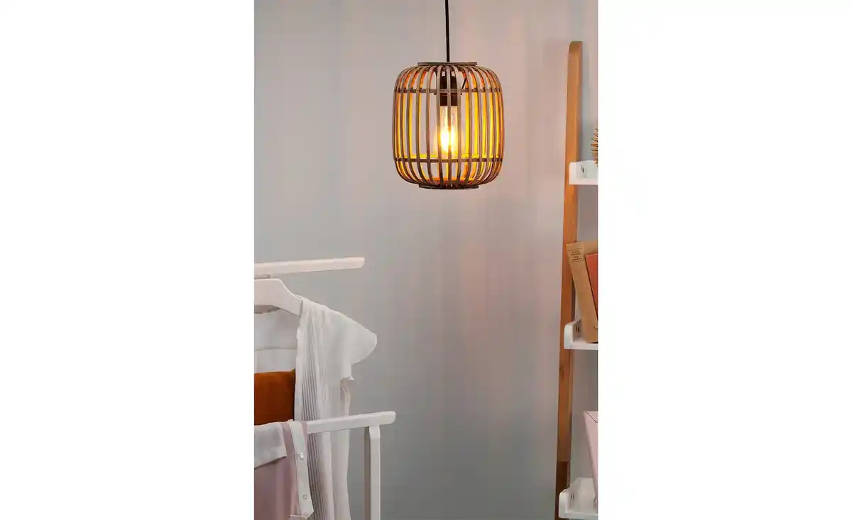 Bild 1 von Pendelleuchte, 1-flammig, Holzlamellen