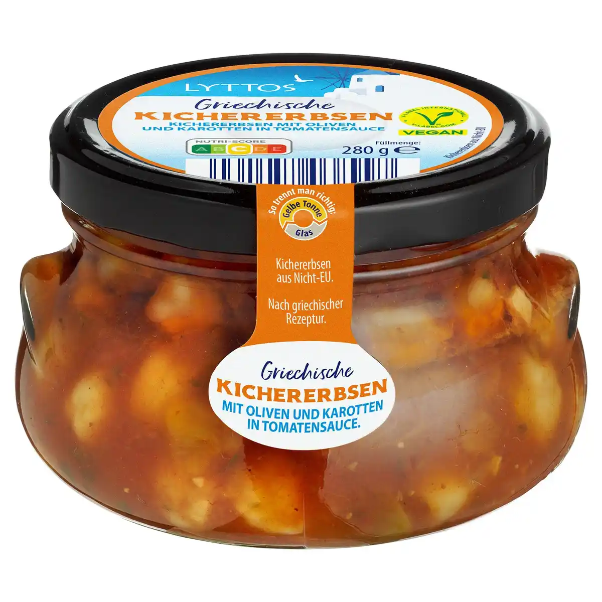 Bild 1 von LYTTOS Griechische Beilagen 280 g, Kichererbsen in Tomatensauce