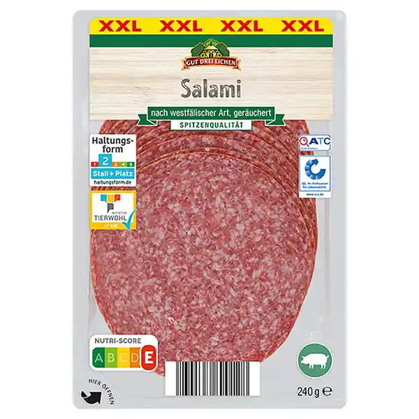 Bild 1 von GUT DREI EICHEN Dauerwurst Aufschnitt 240 g, Salami