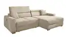 Bild 1 von Ecksofa Cord grau-beige 277 x 187 cm mit Relaxfunktion - SLIDER