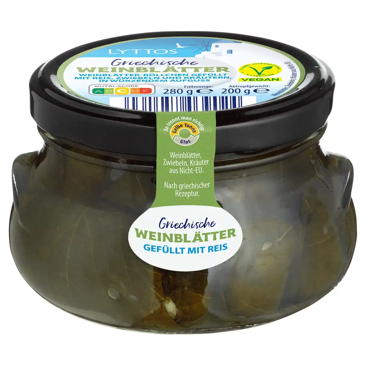 Bild 1 von LYTTOS Griechische Beilagen 280 g, Weinblätter mit Reis