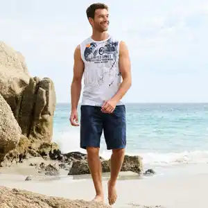 Herren-Bermudas mit elastischem Bund und Kordelzug