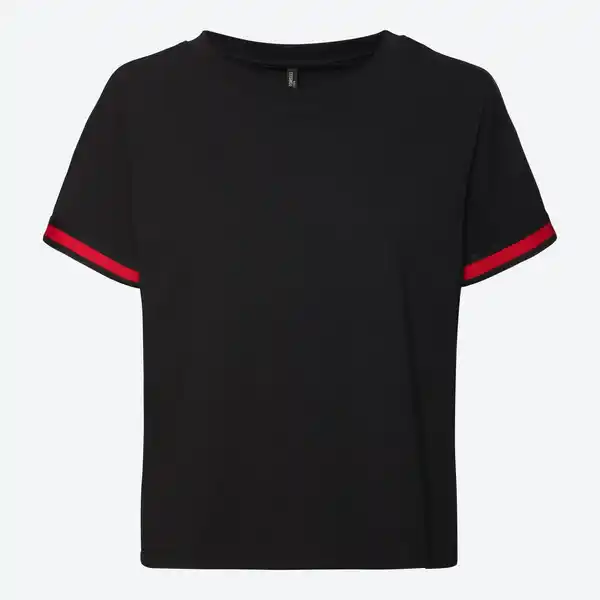 Bild 1 von Damen-T-Shirt mit Streifenborte