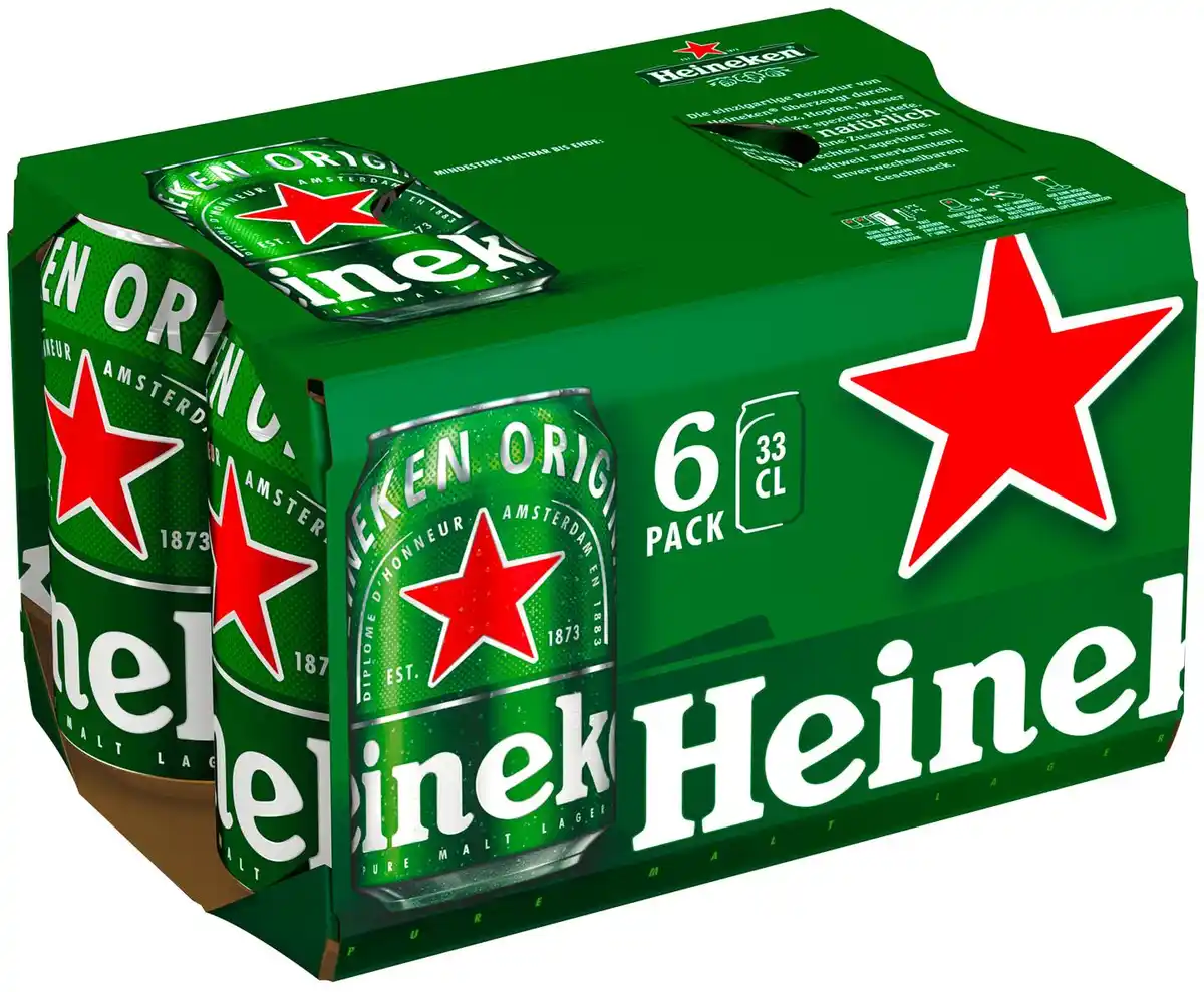Bild 1 von HEINEKEN Premium Lager, Packg. 6 x 0,33-l-Dose