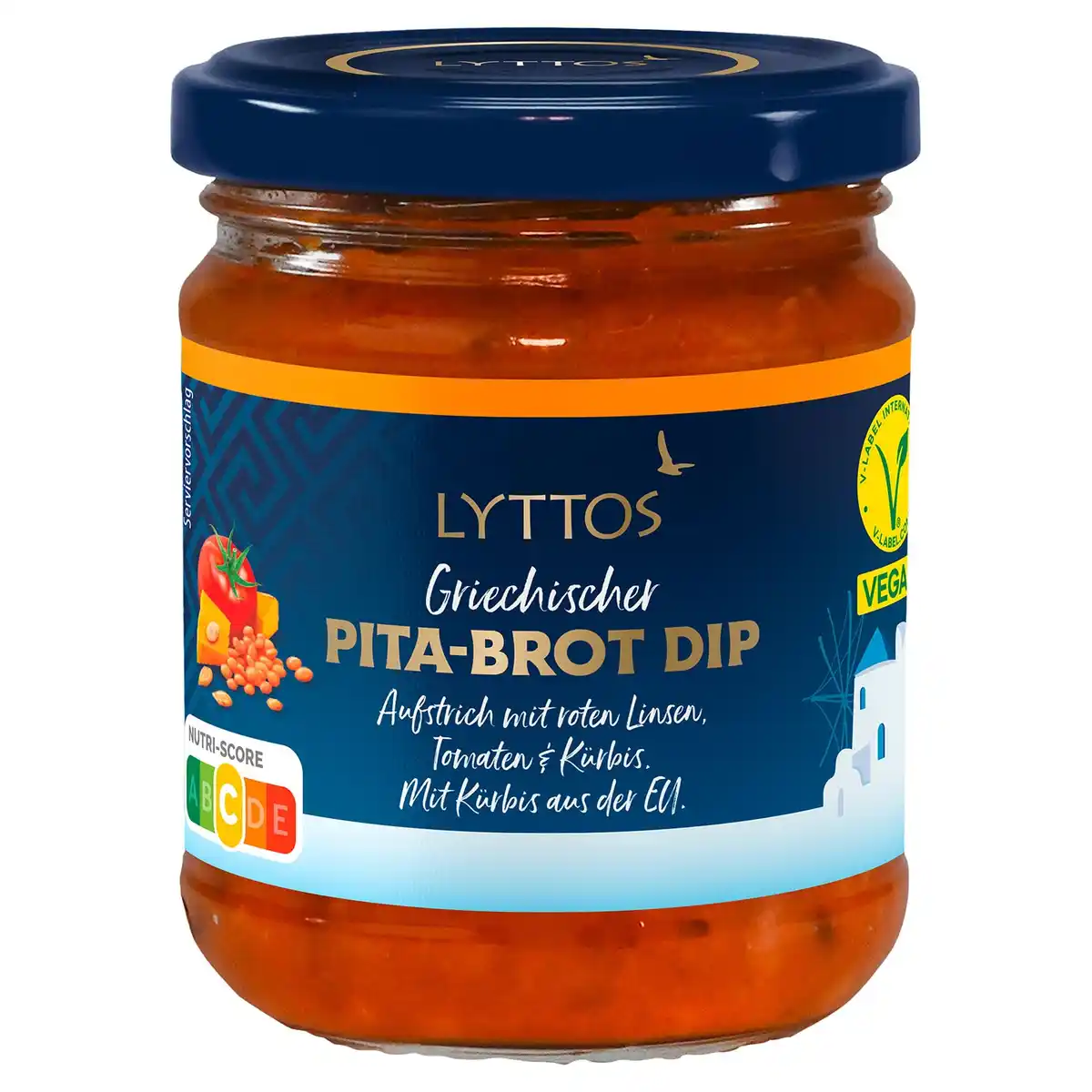 Bild 1 von LYTTOS Griechischer Pita Brot Dip 190 g, Rote Linsen-Tomaten