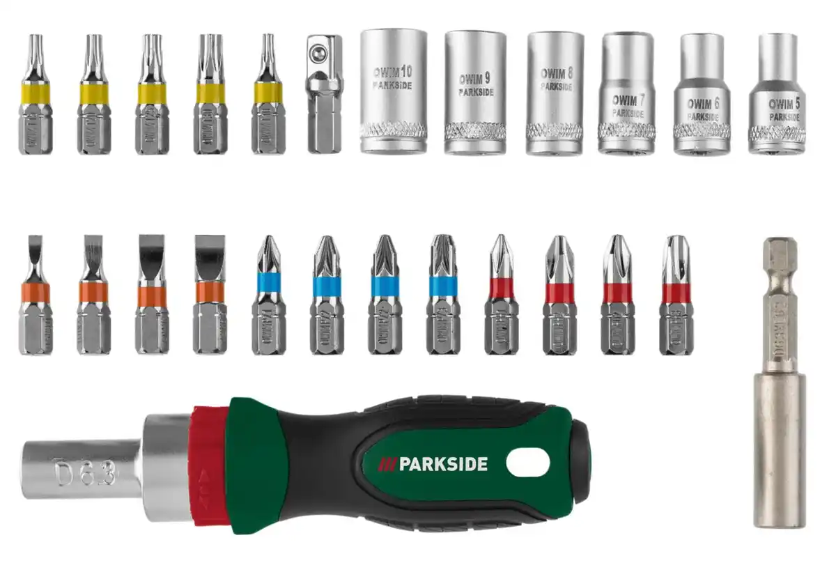 Bild 2 von PARKSIDE® Ratschen-Schraubendreher- Bit- und Steckschlüssel-Set, 26-teilig