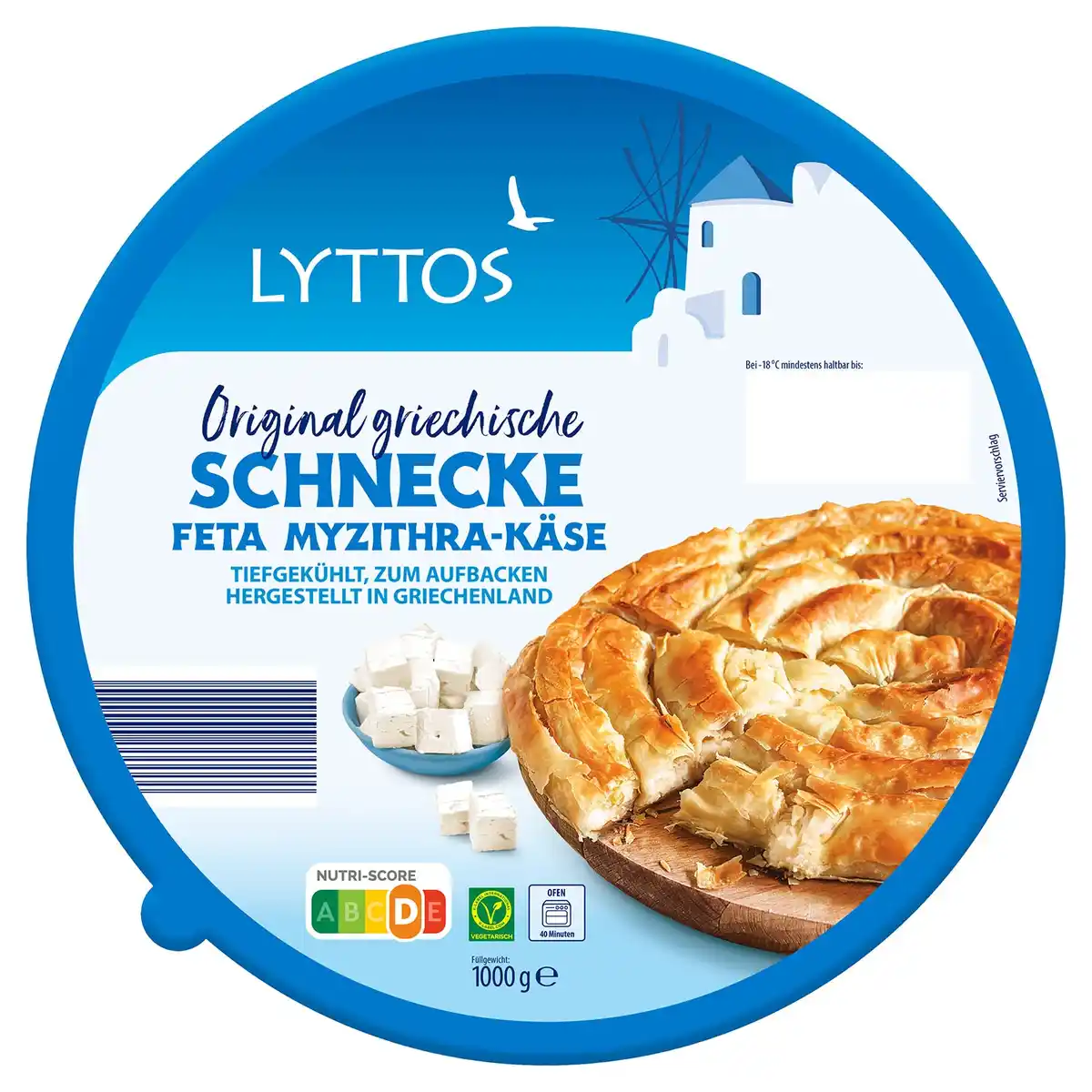 Bild 1 von LYTTOS Filoteig-Schnecke 1 kg, Käse