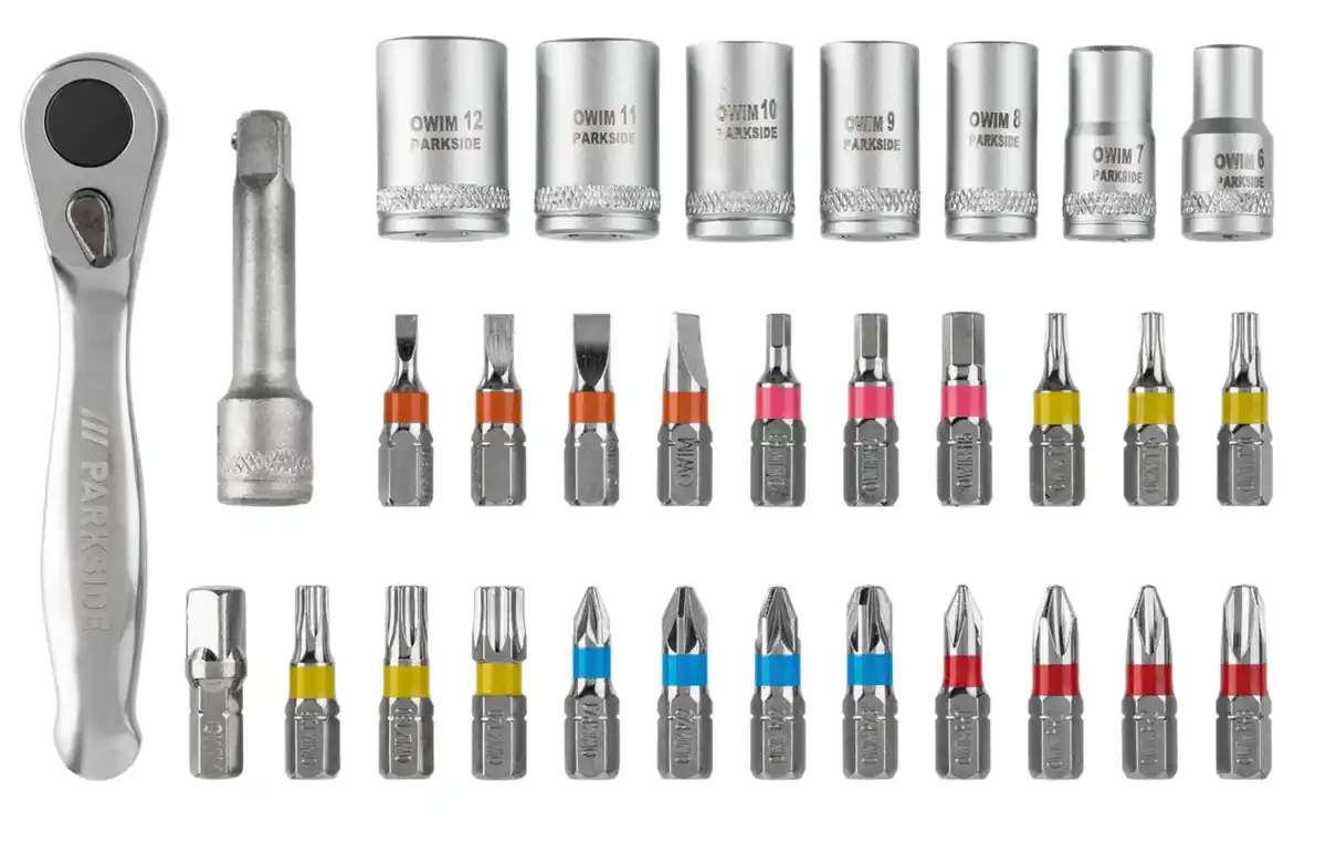 Bild 2 von PARKSIDE® Bit- und Steckschlüssel-Set mit Ratsche, 31-teilig