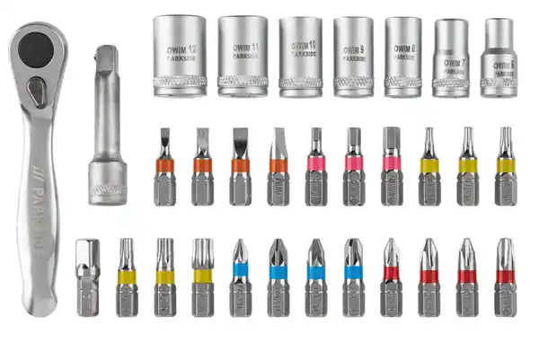 Bild 2 von PARKSIDE® Bit- und Steckschlüssel-Set mit Ratsche, 31-teilig