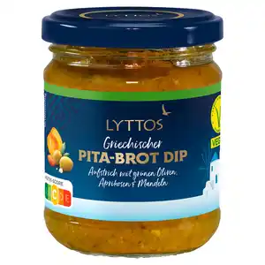 LYTTOS Griechischer Pita Brot Dip 190 g, Olive-Aprikose