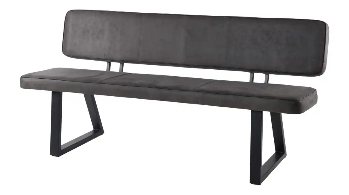 Bild 1 von Sitzbank mit Rückenlehne 180 cm Microfaser anthrazit Bank - TARA
