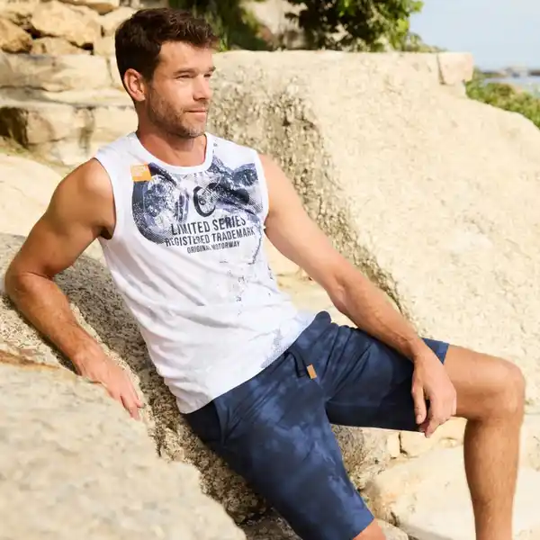 Bild 4 von Herren-Bermudas mit elastischem Bund und Kordelzug