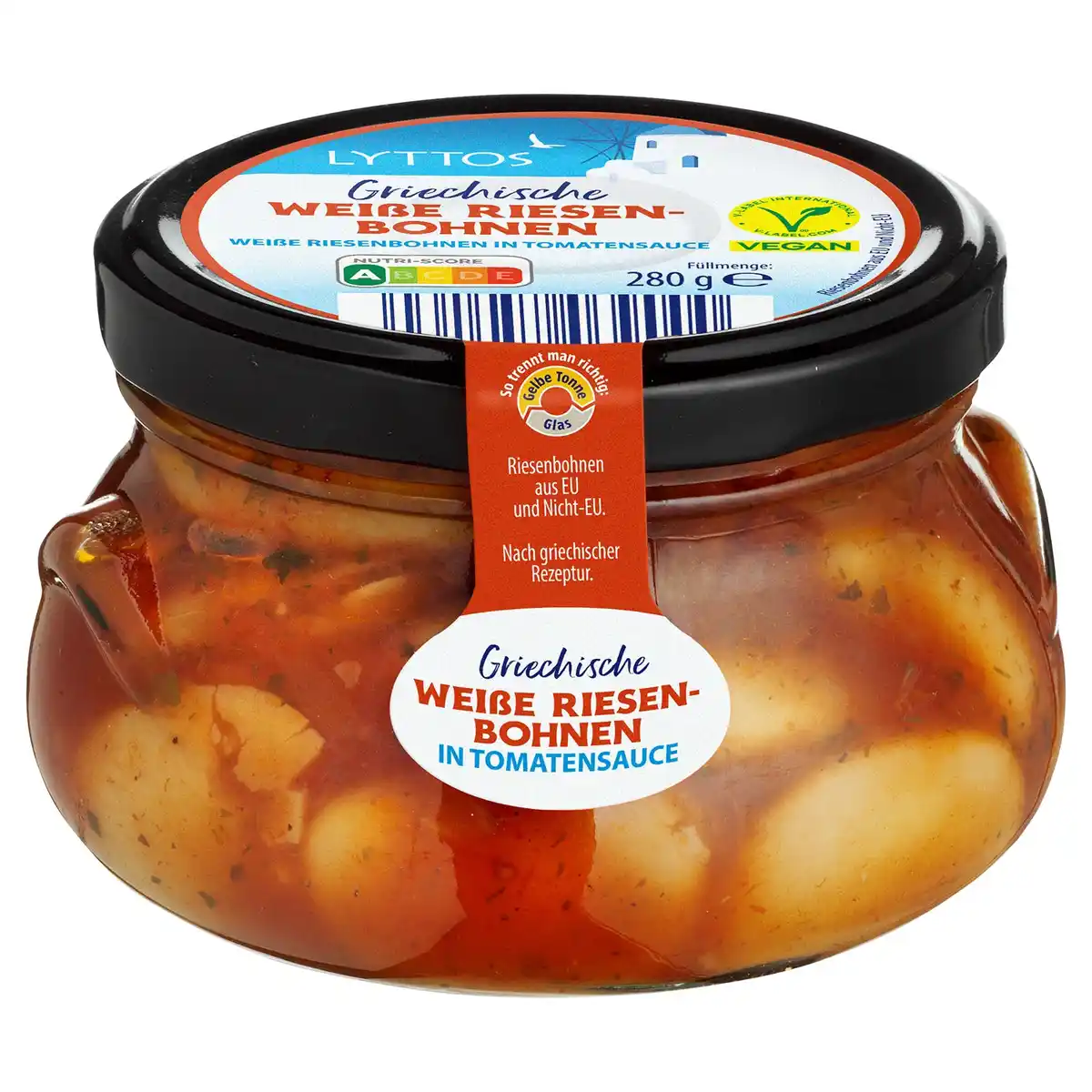 Bild 1 von LYTTOS Griechische Beilagen 280 g, Riesenbohnen in Tomatensauce
