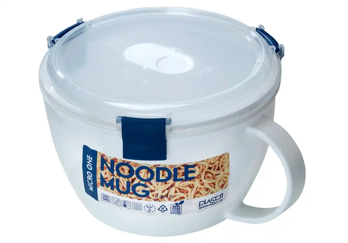Bild 1 von Microwellen Nudeltasse  Deckel mit Clipverschluß