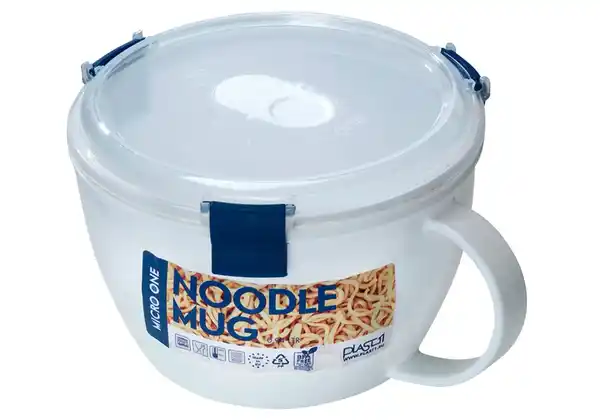 Bild 1 von Microwellen Nudeltasse  Deckel mit Clipverschluß