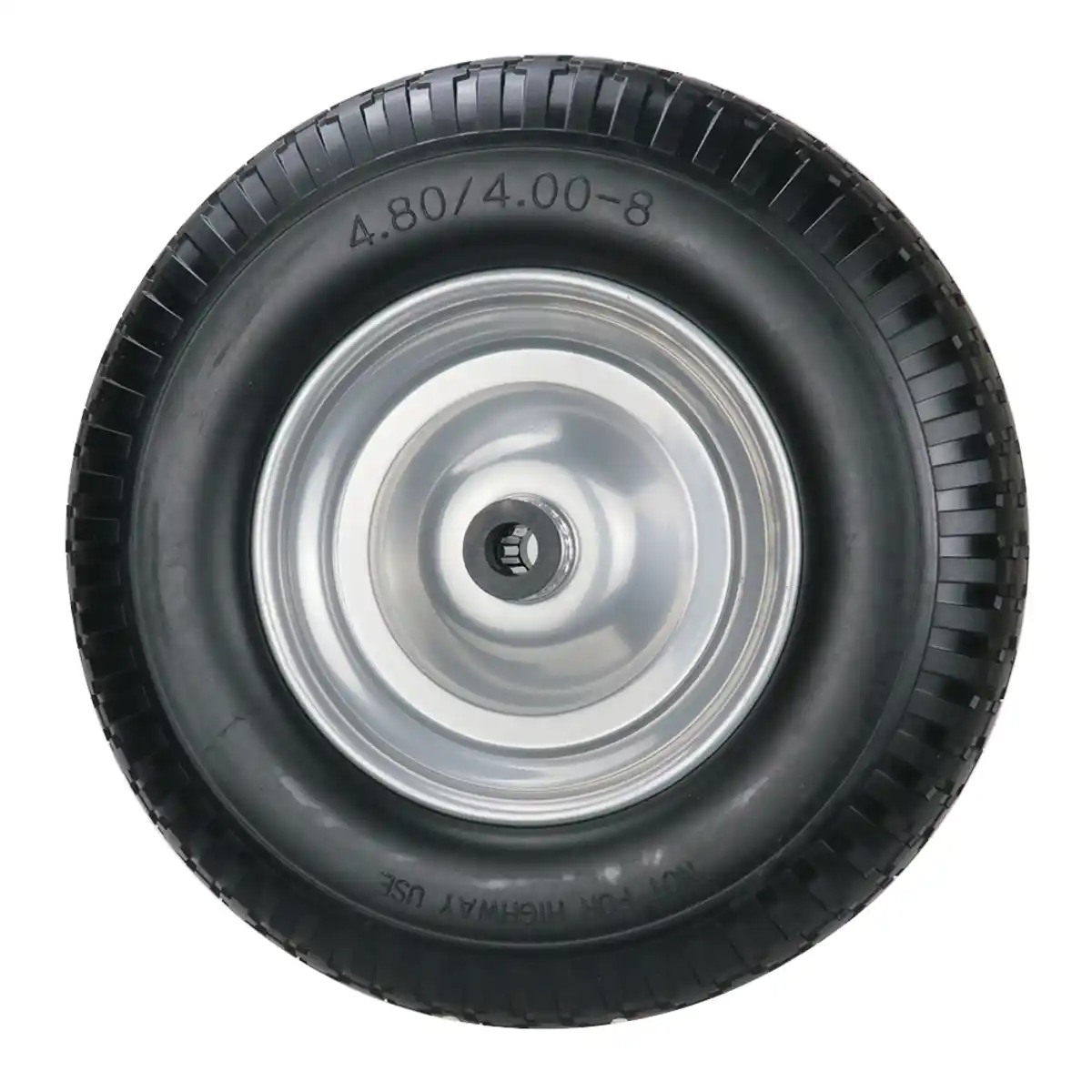 Bild 2 von 2-tlg. Sackkarrenrad mit Stahlfelge, Bohrung ca. 20 mm - Grau/Schwarz