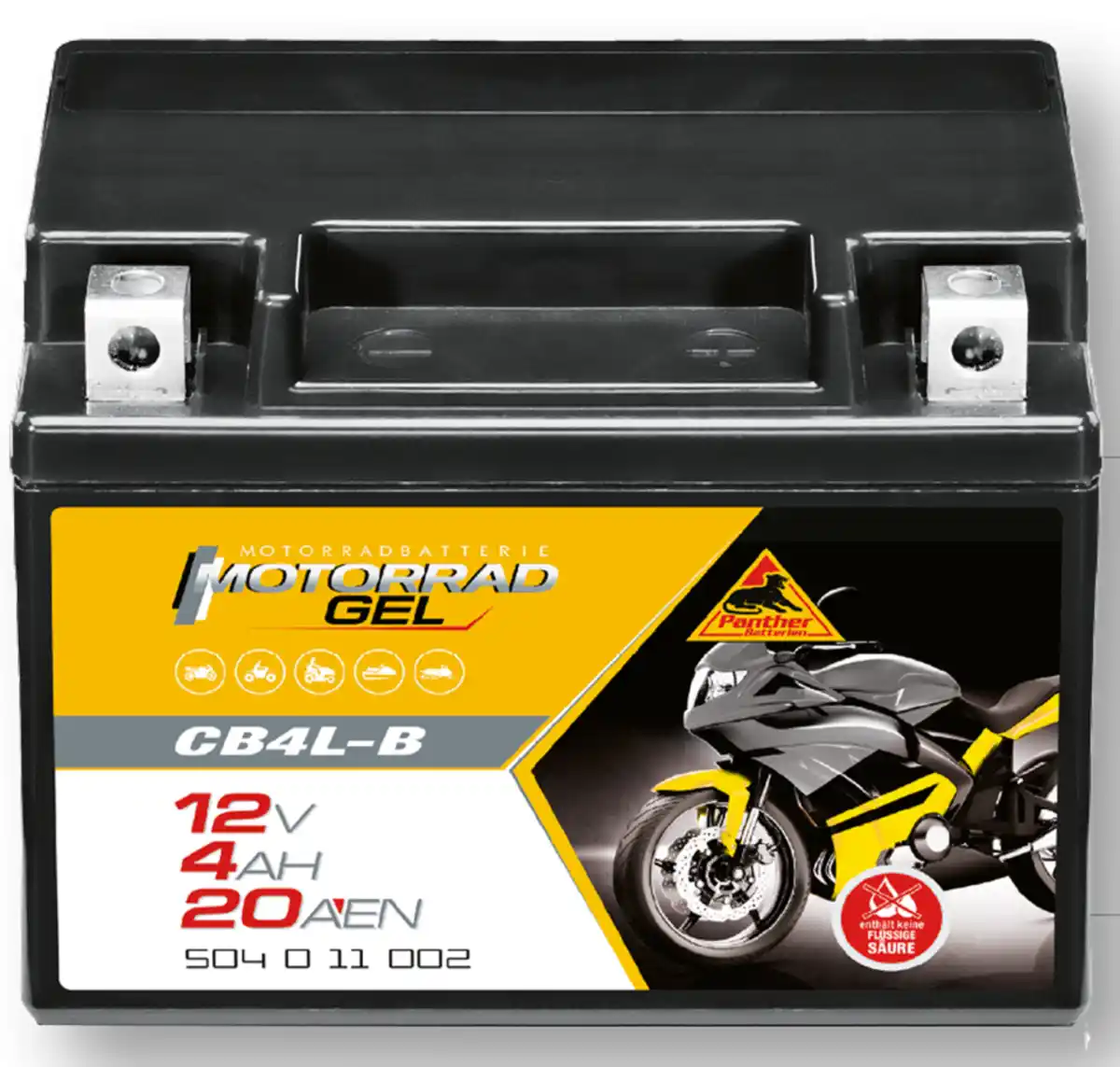 Bild 1 von Panther Motorrad-Gel-Batterie »5AH CB4L-B«