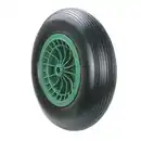 Bild 3 von 2-tlg. Sackkarrenrad mit Gummireifen, Bohrung ca. 20 mm - Grün/Schwarz