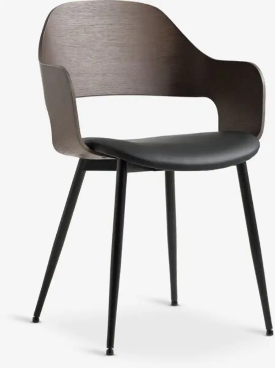 Bild 1 von Esszimmerstuhl HVIDOVRE eichenfurnier dunkel/Stoff schwarz