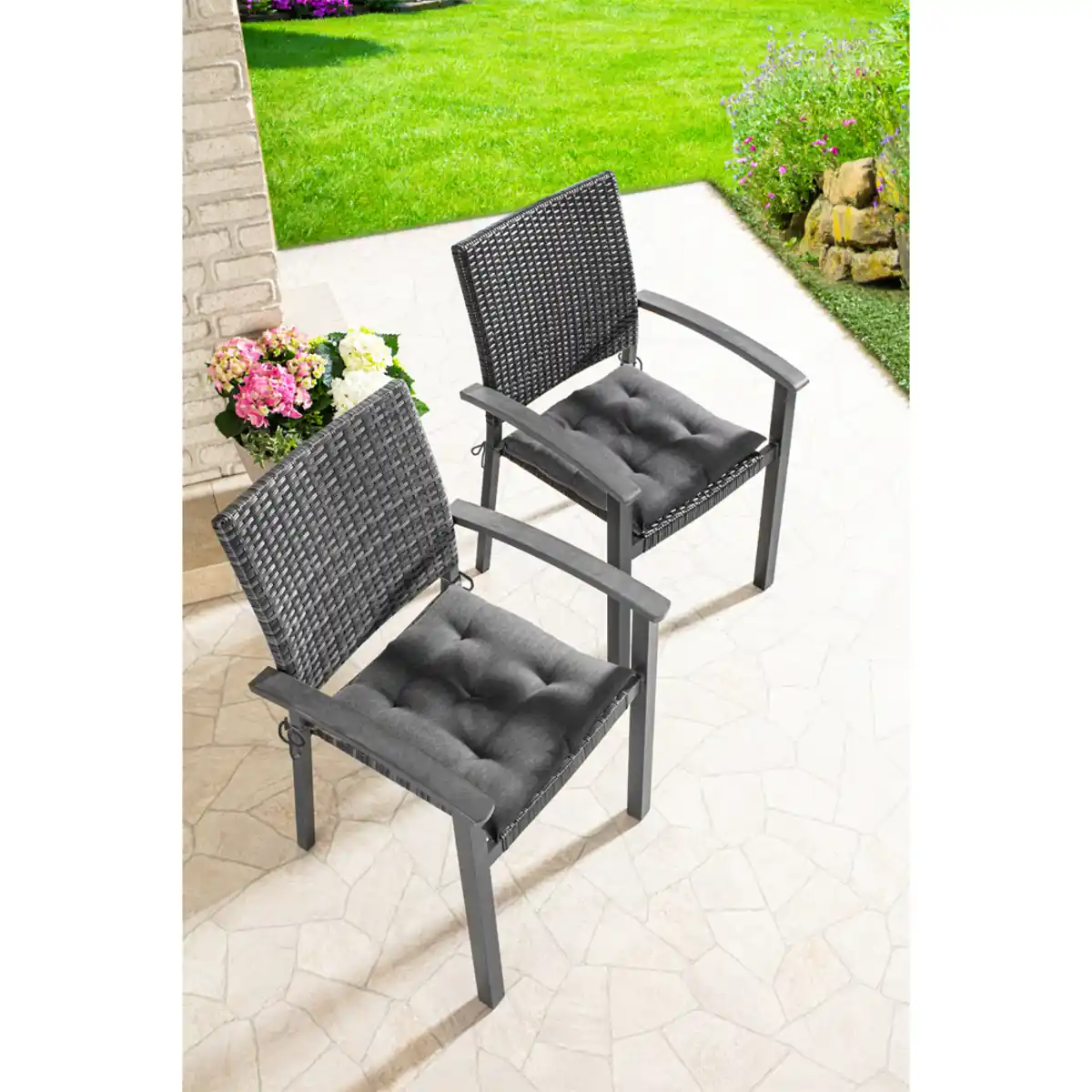 Bild 1 von Stuhlkissen 2er Set - Anthrazit