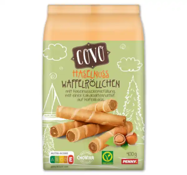 Bild 1 von COVO Haselnuss Waffelröllchen