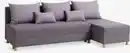 Bild 1 von Schlafsofa Chaiselongue HAMPEN Stoff grau/eichenfarben