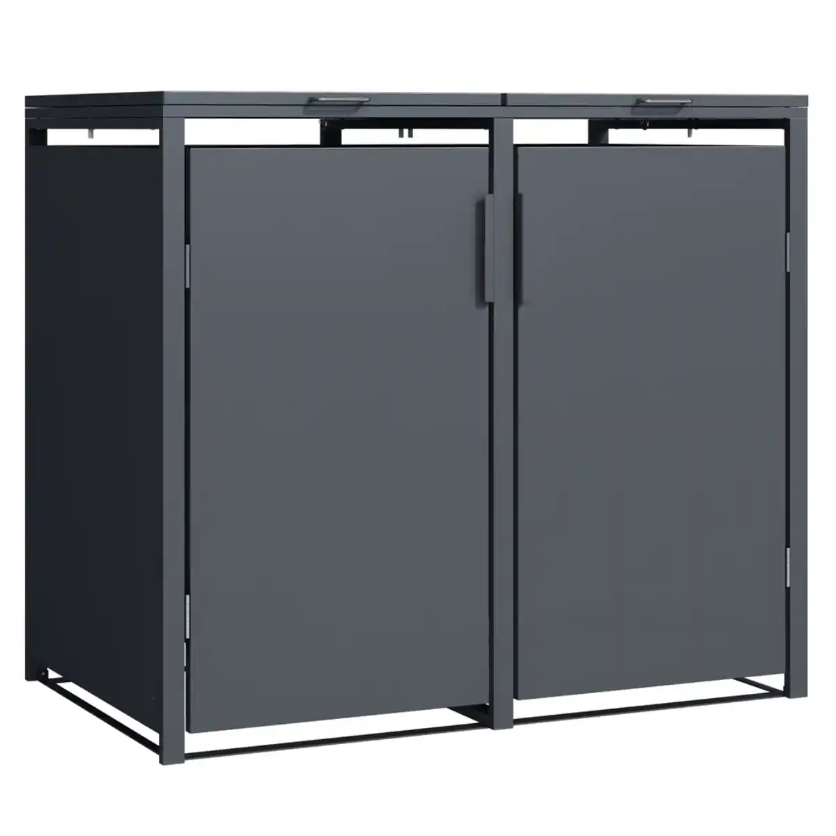 Bild 1 von Mülltonnenbox 2-er Stahl verzinkt anthrazit