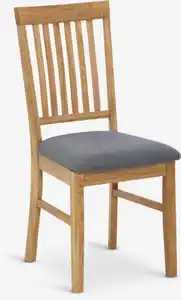 Esszimmerstuhl HAGE Stoff grau/eiche