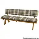 Bild 1 von Auflagenset für 4-Sitzer Bank 2-teilig grau-beige kariert
