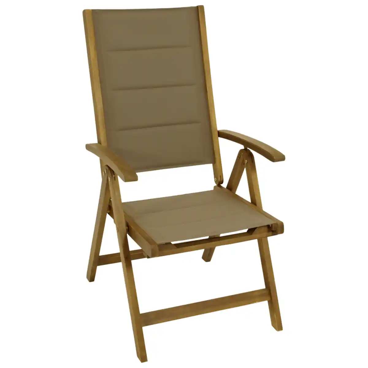 Bild 1 von Klappsessel Akazie geölt und Polsterung in Grau