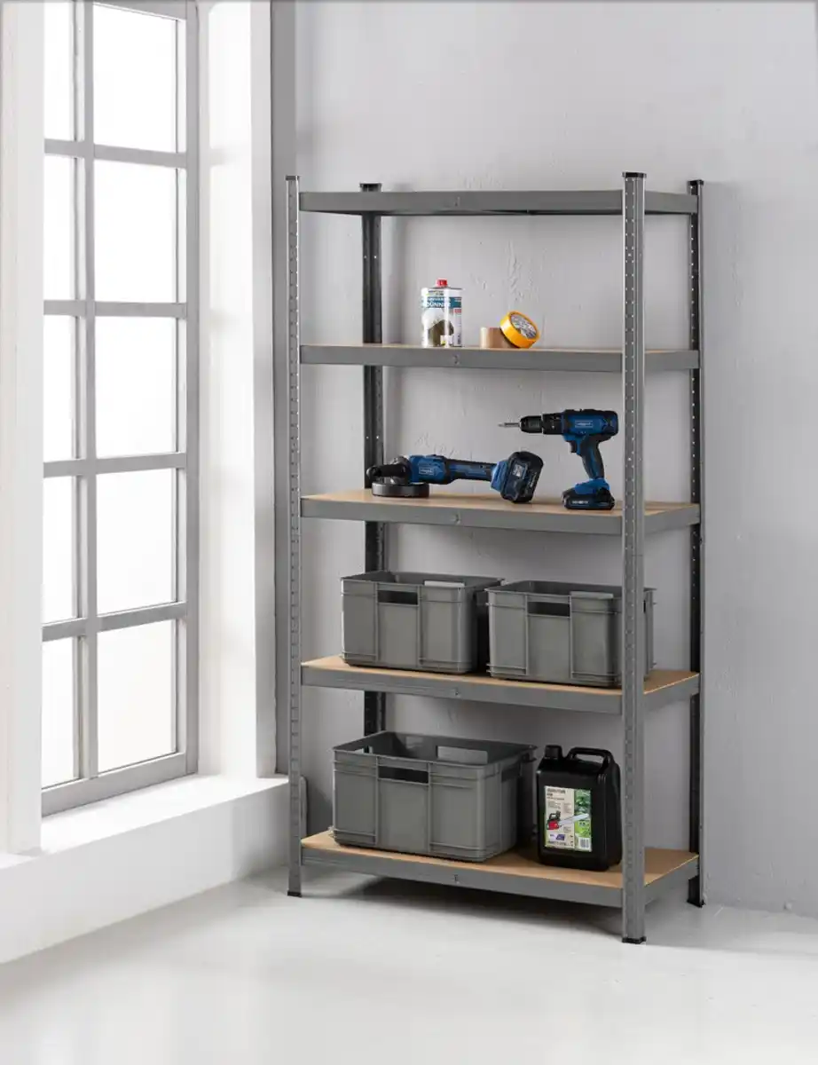 Bild 1 von Schwerlastregal, 5 Ablagen je 175kg belastbar, 180 x 90 x 45cm