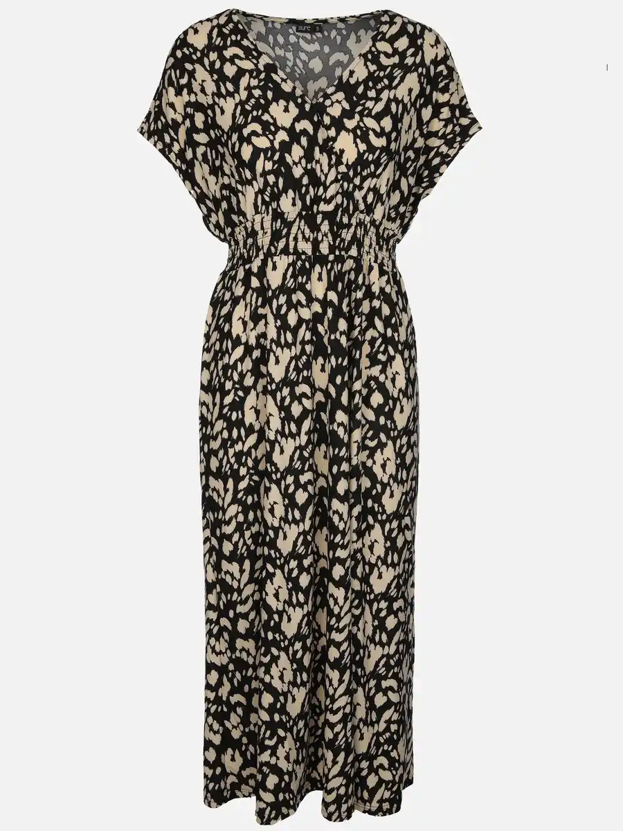 Bild 1 von Damen Jerseykleid ohne Ärmel im Alloverprint Weiß