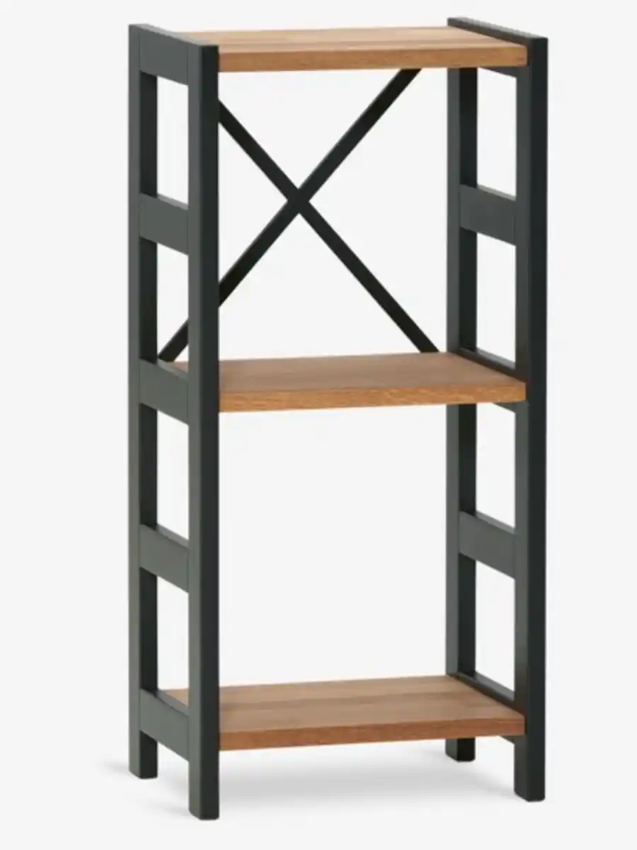 Bild 1 von Regal INTRUP schmal 3 Böden eiche/ schwarz