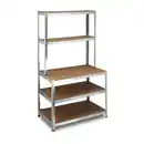 Bild 1 von Schwerlastregal mit Werkbank,  5 Ablagen gesamt 800 kg, 180 x 100 x 60 cm