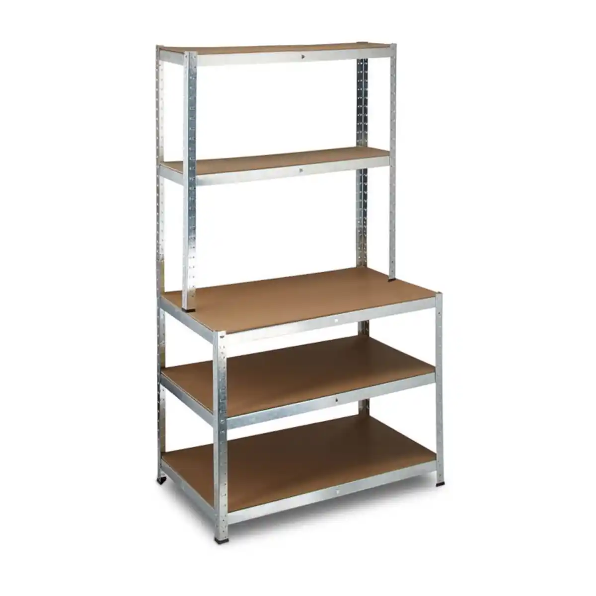 Bild 1 von Schwerlastregal mit Werkbank,  5 Ablagen gesamt 800 kg, 180 x 100 x 60 cm