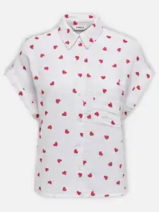 Only ONLTHYRA LIFE SS FOLD Bluse Weiß