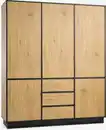 Bild 1 von Kleiderschrank ODENSE 179x210 5 Türen 3 Schubl. eichefarben