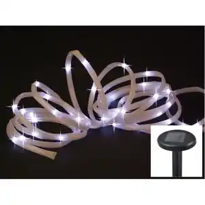 LED-Solarlichtschlauch 50 LEDs Kaltweiß