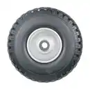 Bild 2 von 2-tlg. Sackkarrenrad mit Diamant-Gummireifen, Bohrung ca. 20 mm - Grau/Schwarz