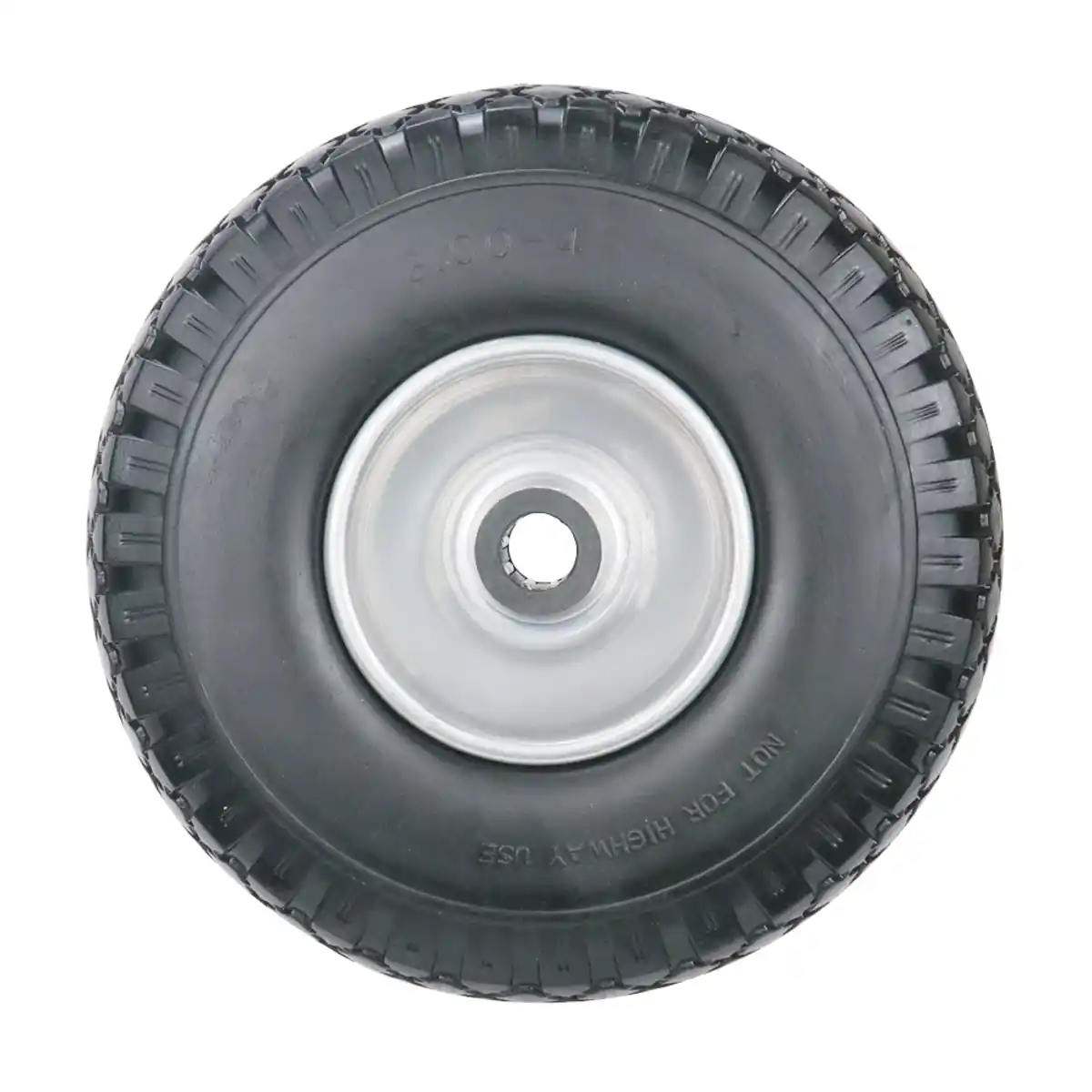 Bild 2 von 2-tlg. Sackkarrenrad mit Diamant-Gummireifen, Bohrung ca. 20 mm - Grau/Schwarz