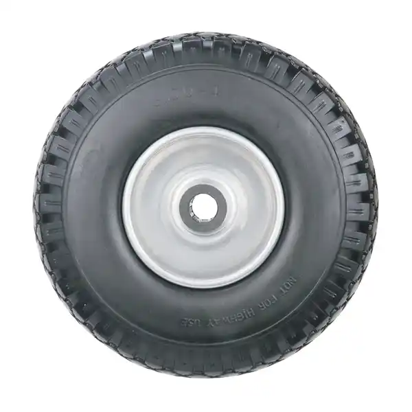 Bild 2 von 2-tlg. Sackkarrenrad mit Diamant-Gummireifen, Bohrung ca. 20 mm - Grau/Schwarz