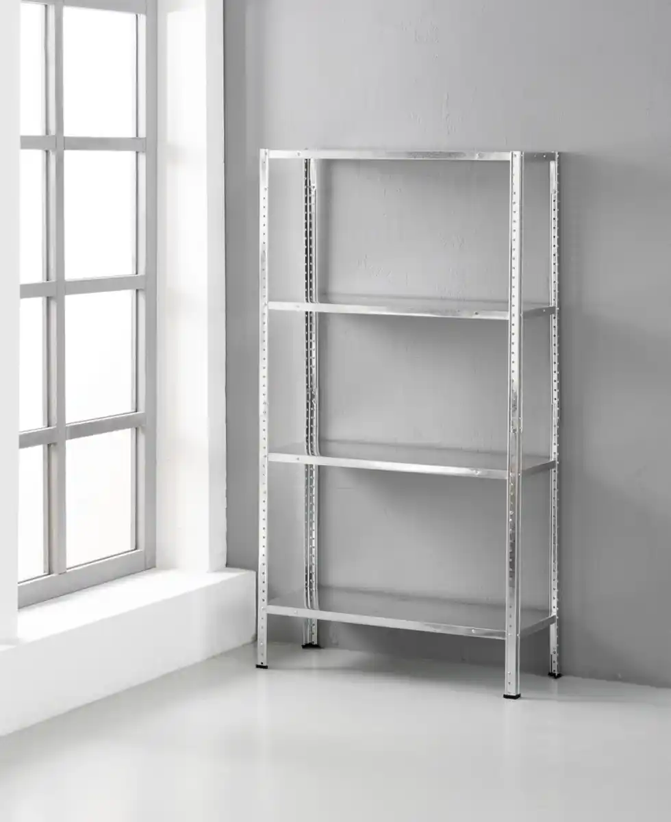 Bild 3 von Schwerlastregal,  4 Ablagen je 40kg belastbar, 150 x 75 x 30 cm Vollmetall