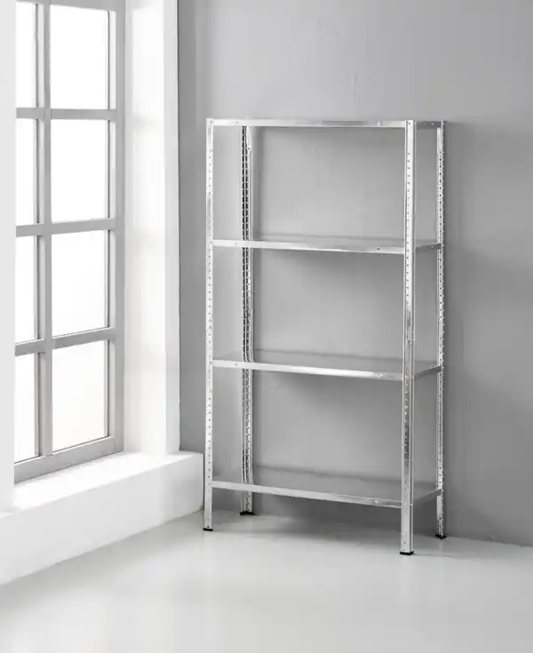 Bild 3 von Schwerlastregal,  4 Ablagen je 40kg belastbar, 150 x 75 x 30 cm Vollmetall