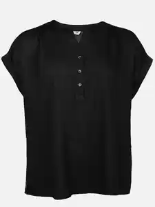 Große Größen Bluse Schwarz