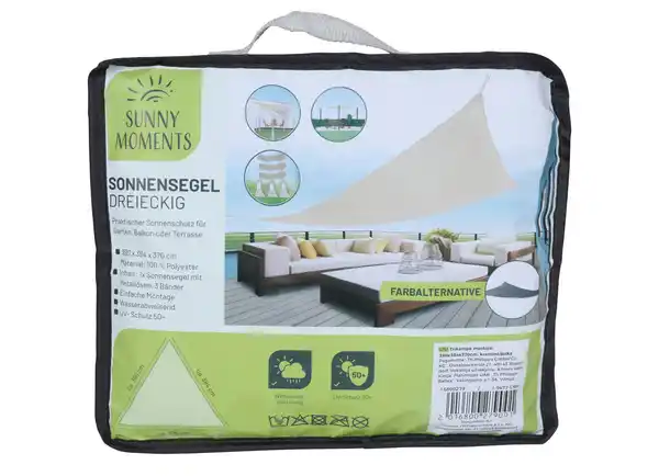Bild 1 von Sonnensegel Dreieckig 390x384x370cm Creme