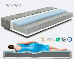 AH24 BAMBOO Premium Gelschaum-Matratze, 24 cm Höhe – 3-Schicht-Komfort