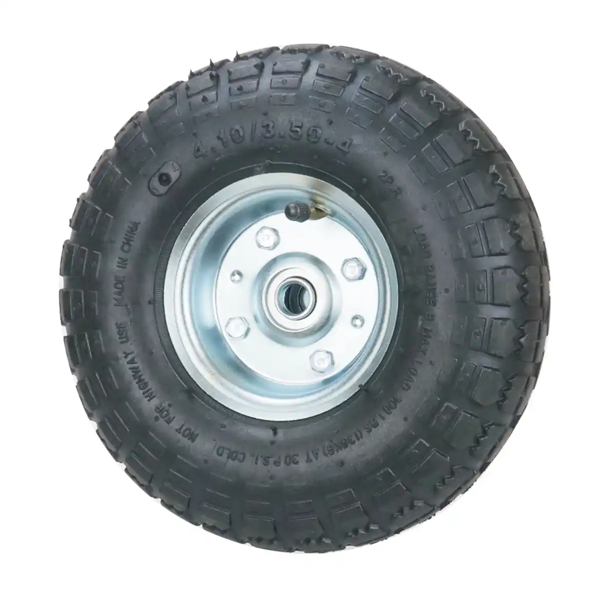 Bild 2 von 2-tlg. Sackkarrenrad mit Stahlfelge, Bohrung ca. 16 mm - Grau/Schwarz