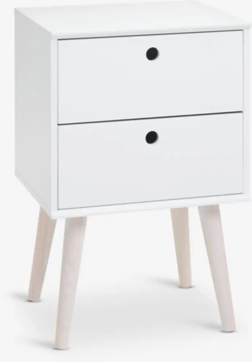 Bild 1 von Nachttisch OPLEV 2 Schublade weiß/Kiefer
